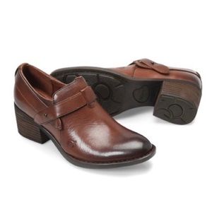 Born Timmons Cognac Heeled Booties 7.5 NWOT